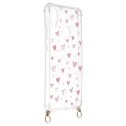 Funda Silicona Colgante Corazones para Xiaomi Redmi Note 7 Pro