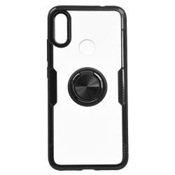 Funda Ring Transparente Negra para Xiaomi Redmi Note 7 Pro