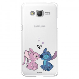 Funda para Samsung Galaxy Grand Prime Oficial de Disney Angel & Stitch Beso - Lilo & Stitch
