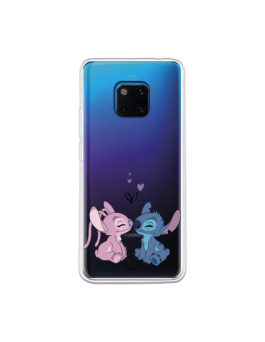 Disney Funda Huawei P20 Pro Angel & Stitch Beso Lilo & Stitch Transparente