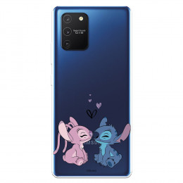 Funda para Samsung Galaxy A90 Oficial de Disney Angel & Stitch Beso - Lilo & Stitch