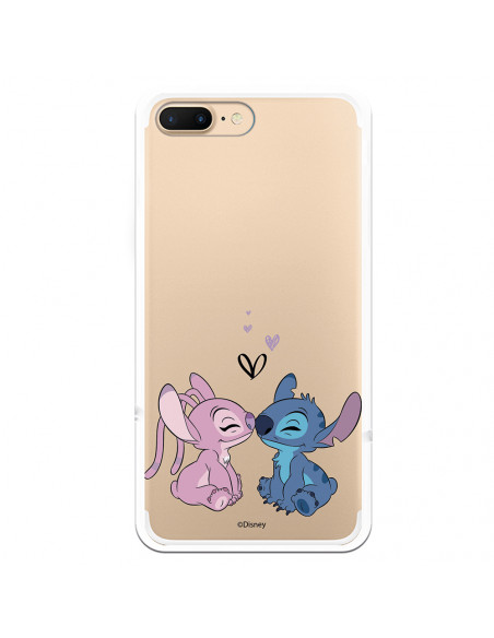 Funda para iPhone 8 Plus Oficial de Disney Angel & Stitch Beso - Lilo &  Stitch