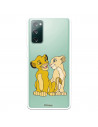 Funda para Samsung Galaxy S20 FE Oficial de Disney Simba y Nala Silueta - El Rey León