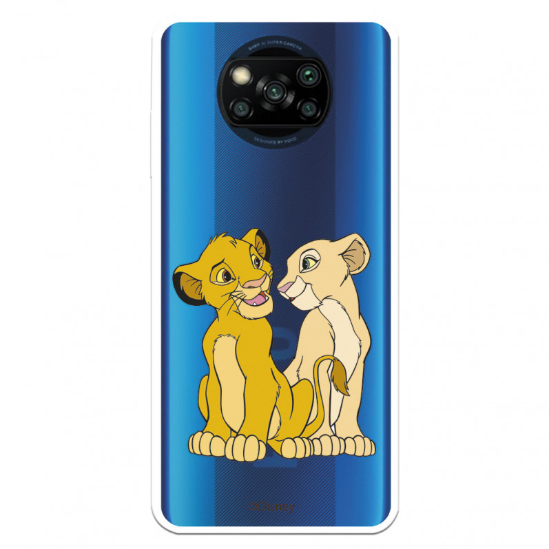 Funda para Xiaomi 13T Pro Oficial de Disney Simba y Nala Silueta - El Rey  León