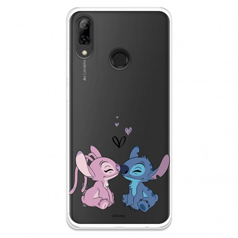 Funda para Huawei P Smart 2019 Oficial de Disney Angel & Stitch Beso - Lilo & Stitch