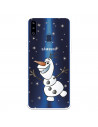 Funda para Samsung Galaxy A20S Oficial de Disney Olaf Transparente - Frozen
