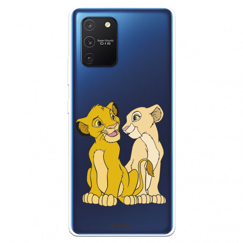 Funda para Samsung Galaxy S10 Lite Oficial de Disney Simba y Nala Silueta - El Rey León