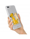 Funda para Xiaomi Mi 10T Lite Oficial de Disney Simba y Nala Silueta - El Rey León