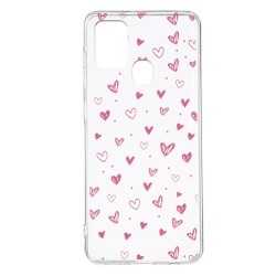 Funda Dibujo Corazones para Samsung Galaxy A21s