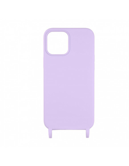 Funda suave con cordón para iPhone 14 Plus lila