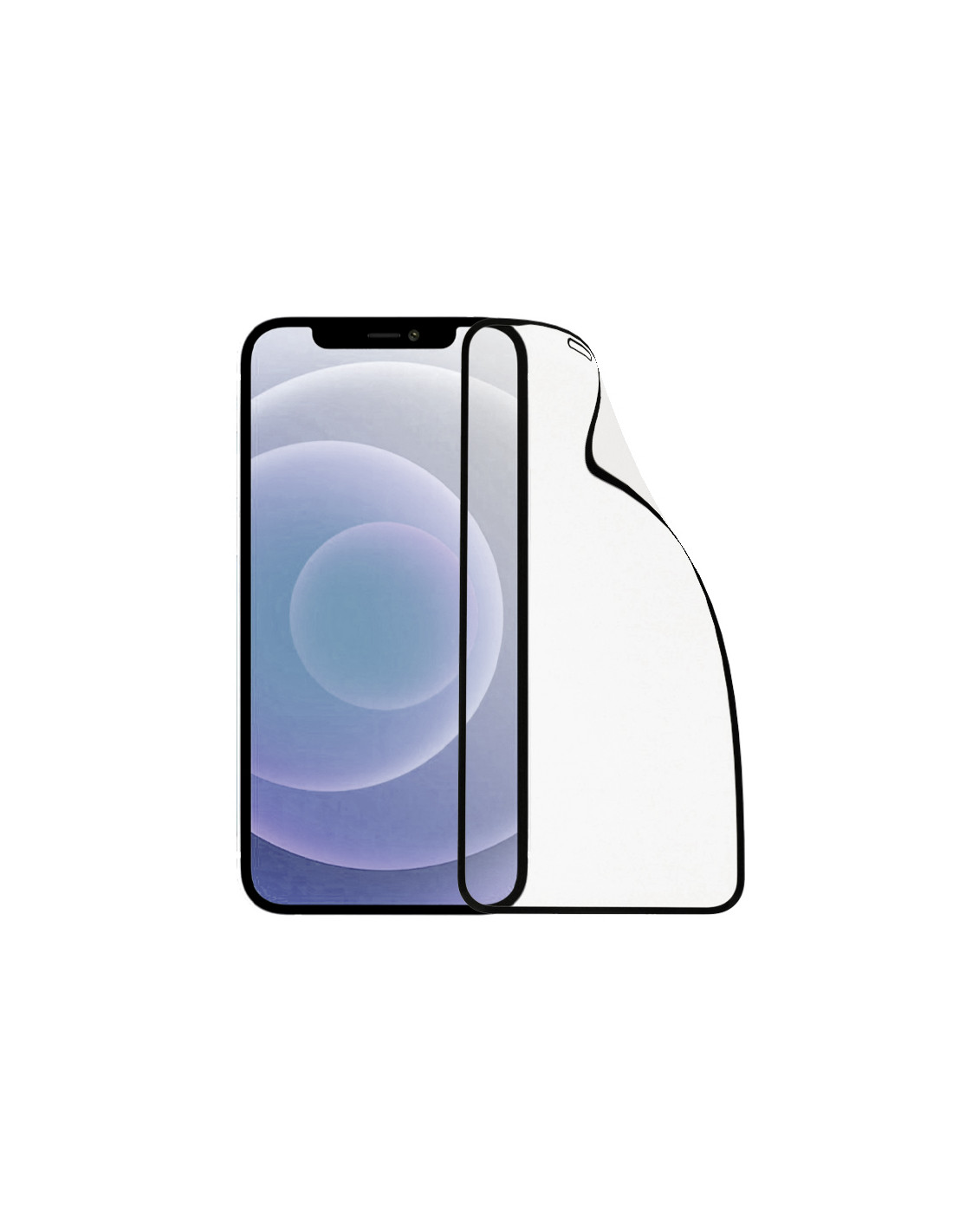 Cristal Templado Completo Negro para iPhone 12 Pro Max