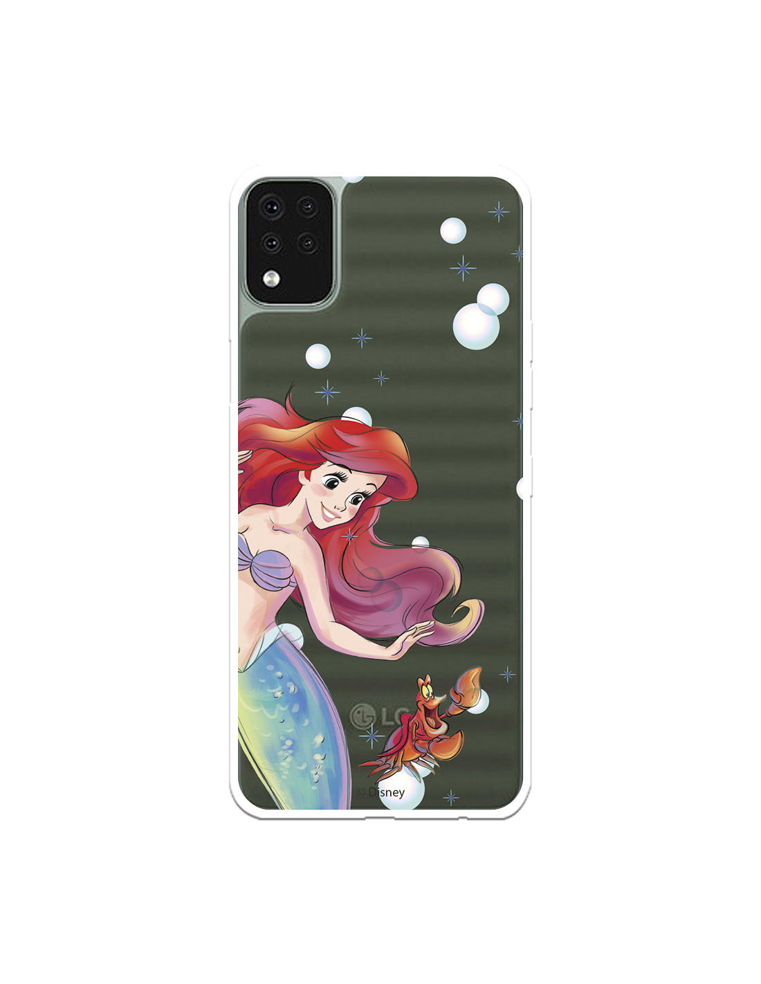 Funda para Samsung Galaxy S23 Ultra Oficial de Disney Ariel y Sebastián  Burbujas - La Sirenita