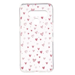 Funda Dibujo Corazones para LG V50