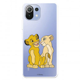 Funda para Xiaomi Mi 11 Lite Oficial de Disney Simba y Nala Silueta - El Rey León