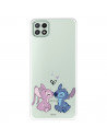 Funda para Samsung Galaxy A22 5G Oficial de Disney Angel & Stitch Beso - Lilo & Stitch