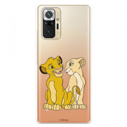 Funda para Xiaomi Redmi Note 10 Pro Oficial de Disney Simba y Nala Silueta - El Rey León