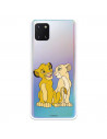 Funda para Samsung Galaxy A81 Oficial de Disney Simba y Nala Silueta - El Rey León